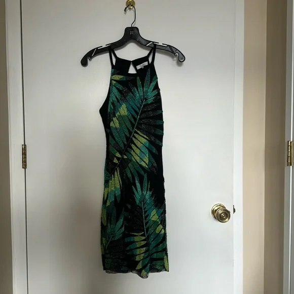 Parker Beaded Black Dress